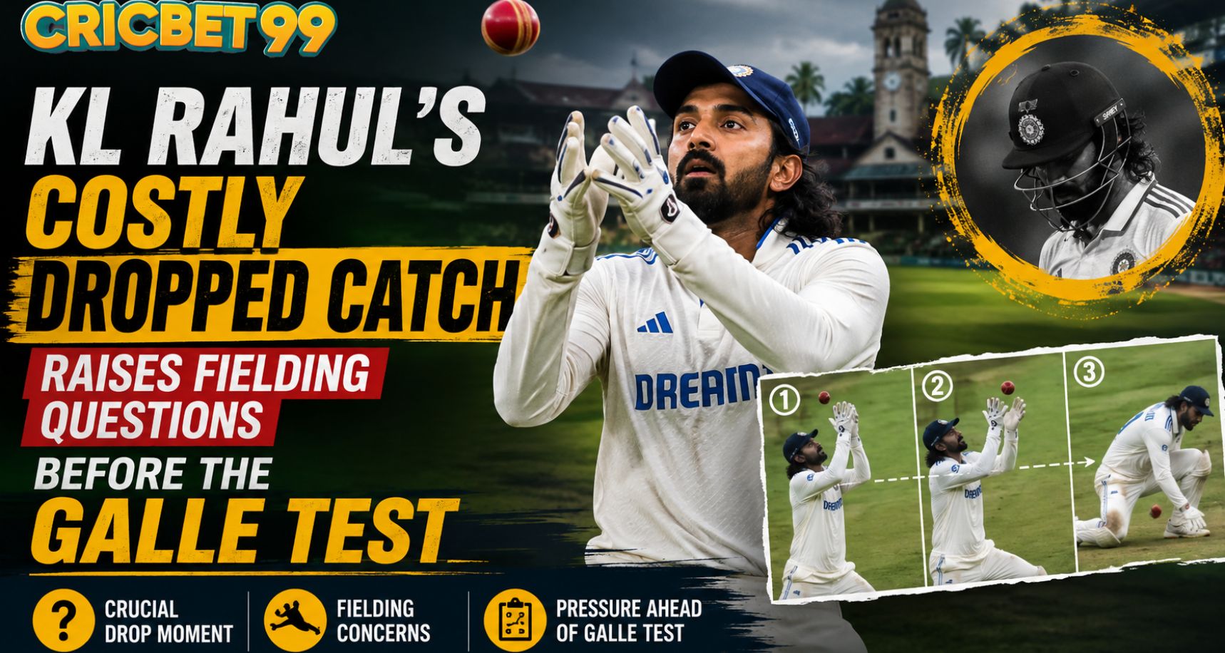 KL Rahul’s Costly Dropped Catch Raises Fielding Questions Before the Galle Test