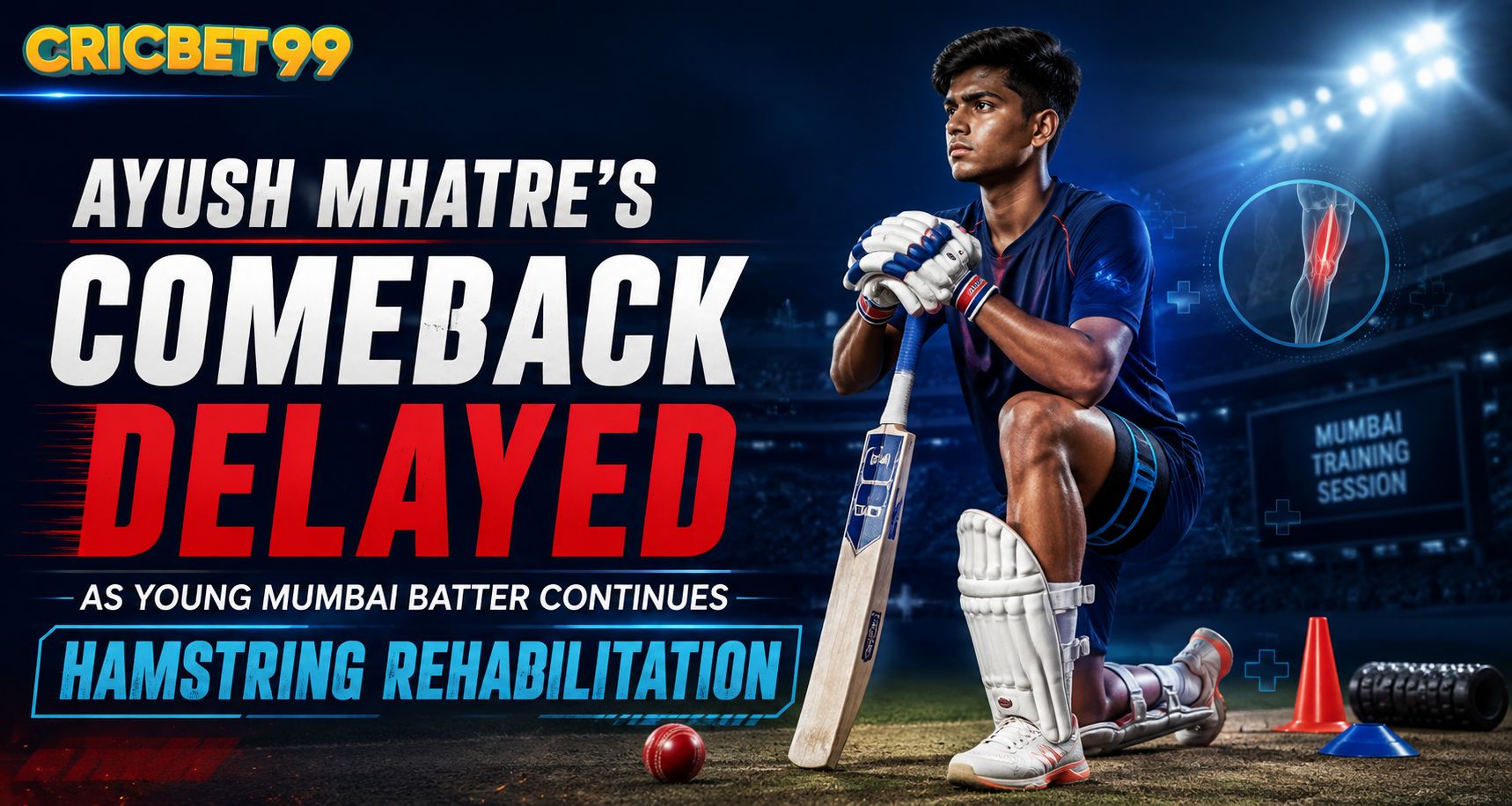 Ayush Mhatre’s Comeback Delayed as Young Mumbai Batter Continues Hamstring Rehabilitation