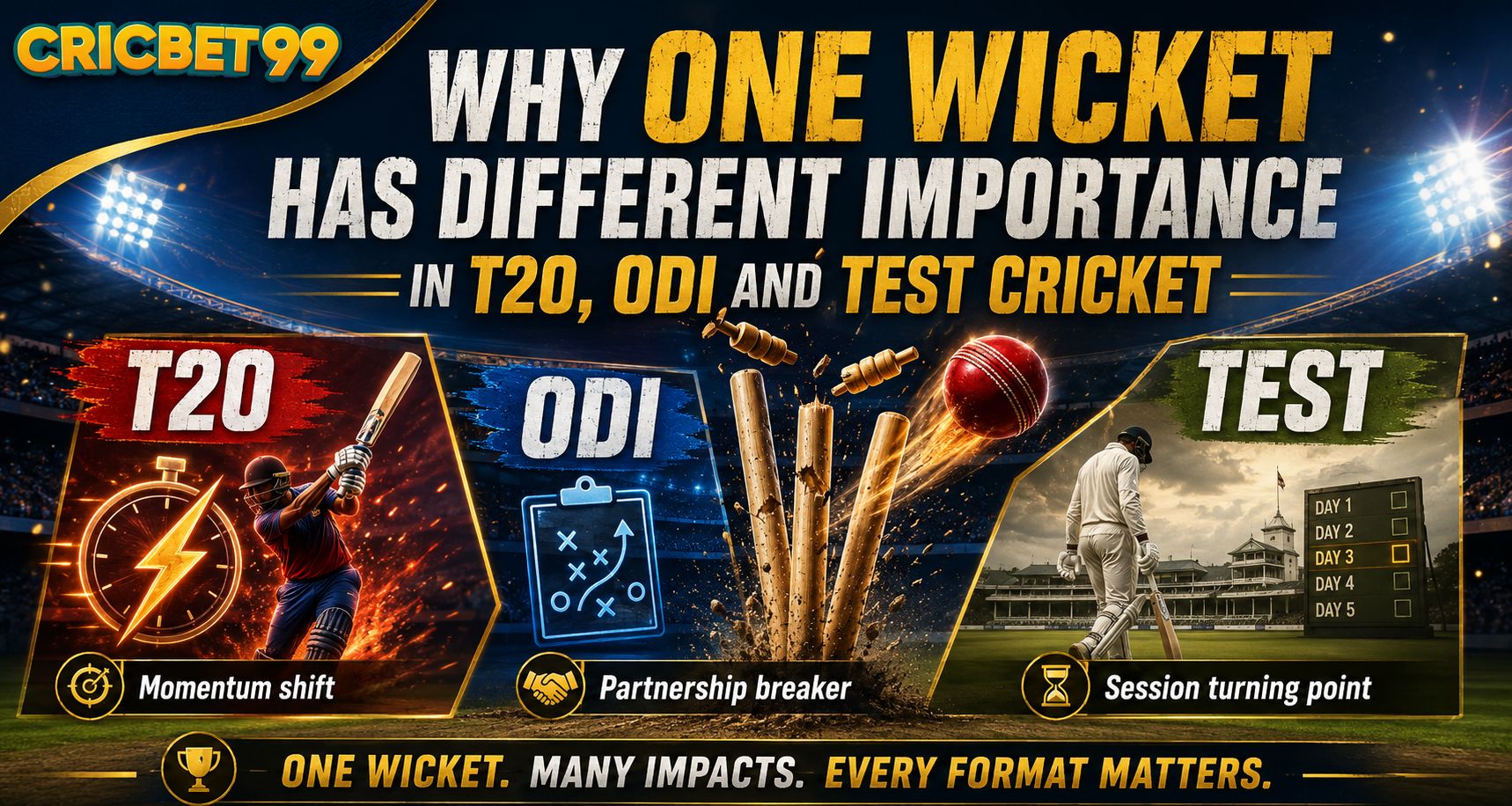 Why One Wicket Has Different Importance in T20, ODI and Test Cricket